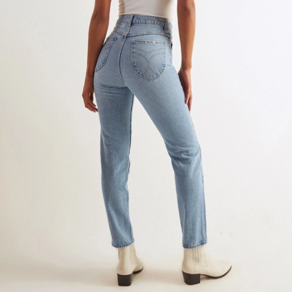 ROLLA'S Dusters Light Wash Denim High-Rise Slim Jeans